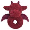 Doindute Baby Dragon Soft Rattle Toy, Plush Dinosaur Infant Shaker Rattle Easy-Grasp Stuffed Animal Toy, Gifts for Newborns Babies Toddlers Boys Girls, Wine Red, 6 Inches view 1