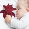 Doindute Baby Dragon Soft Rattle Toy, Plush Dinosaur Infant Shaker Rattle Easy-Grasp Stuffed Animal Toy, Gifts for Newborns Babies Toddlers Boys Girls, Wine Red, 6 Inches view 4