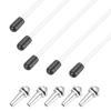 uxcell 320mm Plastic Protection Antenna Tube, RC Antenna Tube with Mount and Cap for RC Car Boat Drone Receiver(White Silver Tone, 5 Pcs) view 1