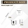 uxcell 320mm Plastic Protection Antenna Tube, RC Antenna Tube with Mount and Cap for RC Car Boat Drone Receiver(White Silver Tone, 5 Pcs) view 2