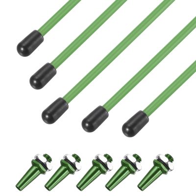 uxcell 160mm Plastic Protection Antenna Tube, RC Antenna Tube with Mount and Cap for RC Car Boat Drone Receiver(Green, 5 Pcs)