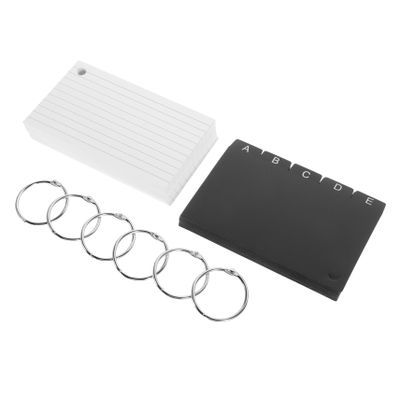 Angoily Set of Binding Ring Flash Cards 100 Blank Flash Cards Portable Memo Notepads for Students DIY Study Tools for Office and School Use