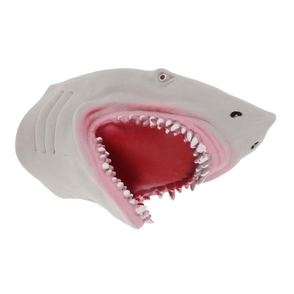 BESPORTBLE Plastic Shark Hand Puppet Toy Grey Hand Puppet for Boys and Girls Ocean Creatures for Storytelling Playtime Fun