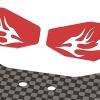 Menolana RC Rear Wing Spoiler Carbon Fiber Simple Assembly Aluminum Alloy Vehicle Repairing Lightweight RC DIY Replace Parts, Red view 4
