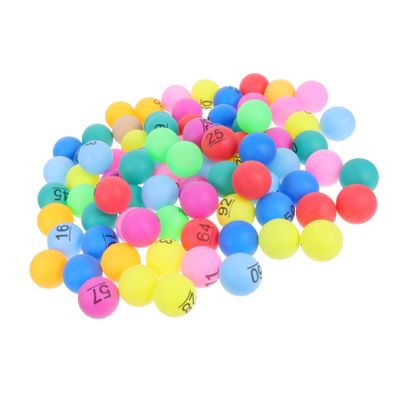 Sosoport 100pcs Colorful Raffle Balls: Small 1-100 Numbered Raffle Draw Balls - Colored Plastic 4cm Spheres for Bingo Game Carnival Interactive Entertainment