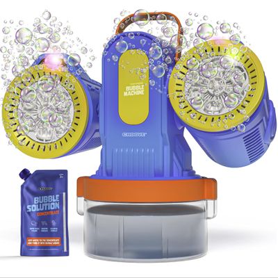 Croove Rechargeable Bubble Machine for Kids, 180 Rotation 10,000+ Big Bubbles Per Minute, Boy Birthday Gift, Outdoor Toys Games & Activities, Gifts for Toddlers, Boys & Girls Age 3,4,5,6,8+ Year Old