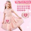 KKXIU Gifts For 3 4 5 6 7 8 Year Old Girls Dress Up Jewelry Kids Toys Toddler Purse Heart Little Girl Bag (I, Pink) view 4