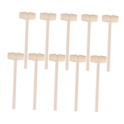 FOYTOKI 20Pcs Mini Wooden Hammers for Safe Smooth Surface Mallets for Creative Play for Finger Grasping Hand Eye Coordination for Boys