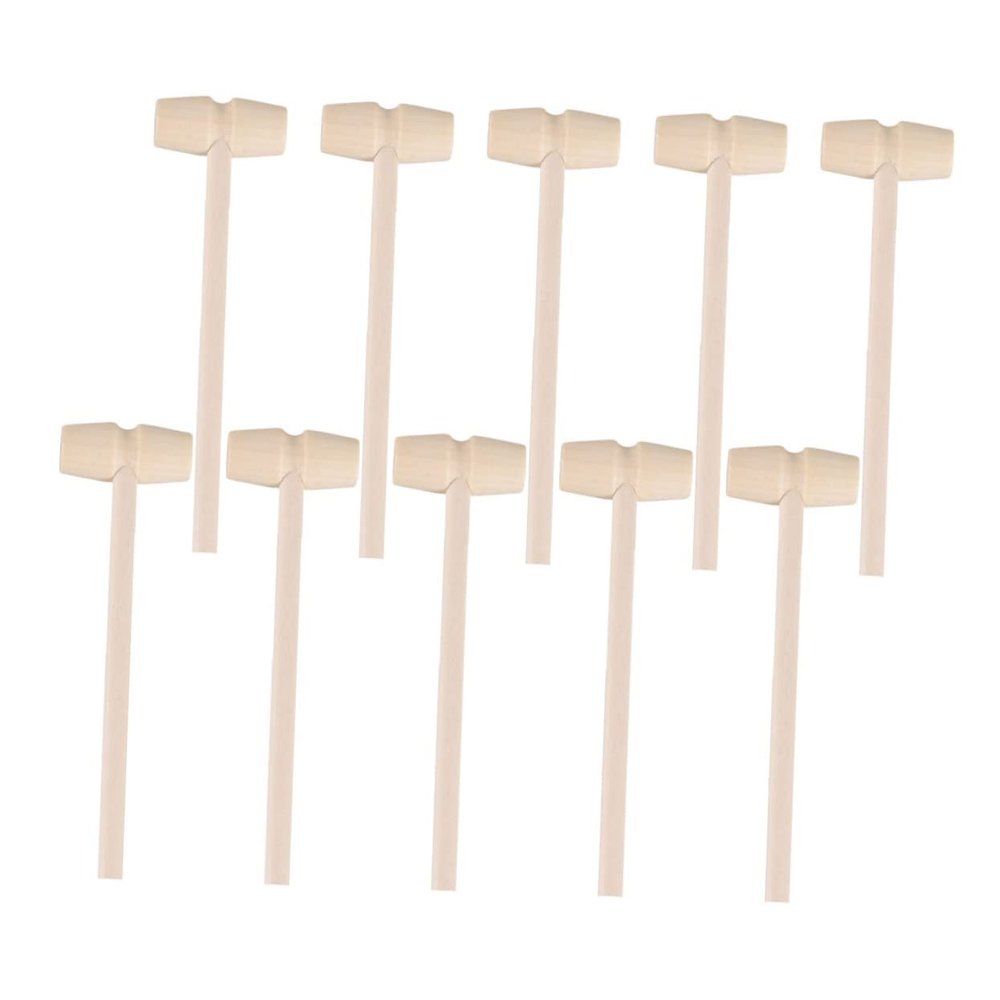 FOYTOKI 20Pcs Mini Wooden Hammers for Safe Smooth Surface Mallets for Creative Play for Finger Grasping Hand Eye Coordination for Boys