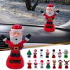Christmas Solar Dancing Toys - Solar-Powered Shaking Head Figures, Elk, Santa, Snowman, Penguin & Tree, Fun Car Dashboard Interior, Office Desk, Windowsill & Home Decorations view 2