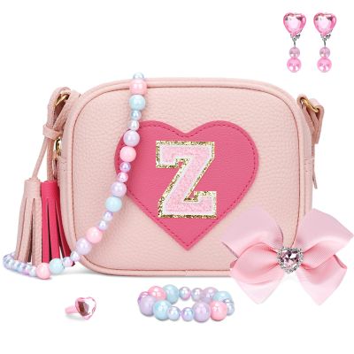 KKXIU Gifts For 3 4 5 6 7 8 Year Old Girls Dress Up Jewelry Kids Toys Toddler Purse Heart Little Girl Bag (Z, Pink)
