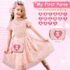 KKXIU Gifts For 3 4 5 6 7 8 Year Old Girls Dress Up Jewelry Kids Toys Toddler Purse Heart Little Girl Bag (Z, Pink) view 4