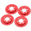 Phefop RC Car Adapter Disc, RC 4PCS Brake Disc for 1.9 Inch Wheel, Easy to Install for SCX10 90046 Axial, Improve the Appearance of the Car (Red) view 1