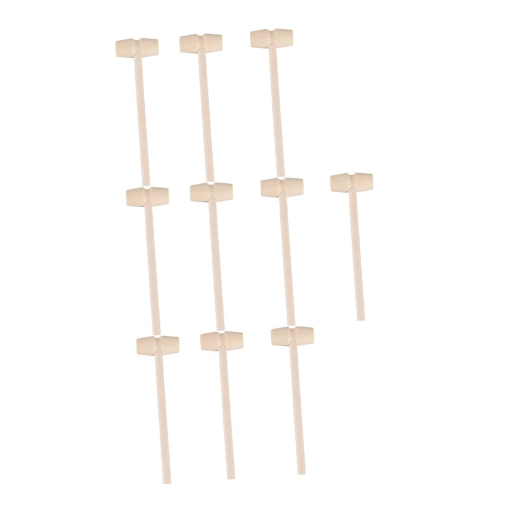 HOOTNEE 20Pcs Mini Wooden Mallets Safe and Wooden Hammers for Cracking Montessori Play Fun for Boys and Craftsmanship