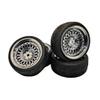 1/10 Scale 12mm Rubber Tire Wheel Set Model 4pcs CLSSM PP133 Compatible with 1:10 RC On Road Vehicles view 1