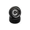 1/10 Scale 12mm Rubber Tire Wheel Set Model 4pcs CLSSM PP133 Compatible with 1:10 RC On Road Vehicles view 2