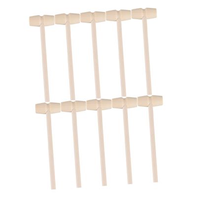 CORHAD 20Pcs Mini Wooden Hammers for Plaything Cake Cracking Tool Supplies for Boys Fun Practical Hammers for Creative Play