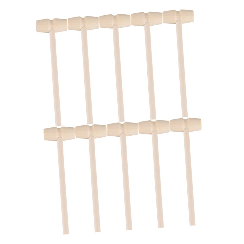 CORHAD 20Pcs Mini Wooden Hammers for Plaything Cake Cracking Tool Supplies for Boys Fun Practical Hammers for Creative Play