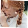 KOMBIUDA 5Pairs Girl Clip Earrings Cute Non Pierced Ear Jewelry for Parties Birthdays Everyday Wear Adorable Design for Easy to Use Comfortable view 4