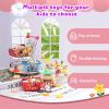 183Mini Food Toys Dollhouse Fruit Vegetable Bread Rack Display Shelf Grocery Store Shopping Cart Basket Miniature Drink Supermarket Metal Handcart Kitchen Play Game Party Cash Register view 2