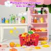 183Mini Food Toys Dollhouse Fruit Vegetable Bread Rack Display Shelf Grocery Store Shopping Cart Basket Miniature Drink Supermarket Metal Handcart Kitchen Play Game Party Cash Register view 4