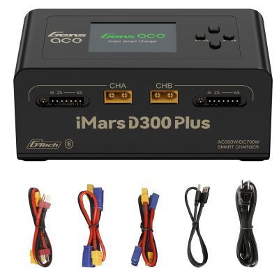 Gens ace Imars D300 Plus Blue-Tooth and G-Tech Series 16A AC 300W DC 700W Lipo ChargeBlack