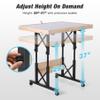 FUNTOK 1500 Piece Jigsaw Puzzle Table with Legs for Adults, Portable Wooden Puzzle Tables with Wheels, Drawers, Adjustable Height with Scales, 5-Tilting-Angle, Transparent Cover, Non-Slip Felt Surface view 4