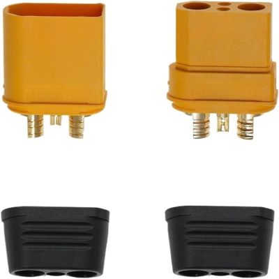 5 Sets of,XT90I-M;XT90I-F,Model Airplane Plug, with Signal Pin, Male and Female Heads, Yellow;XT90(2+2-M;XT90(2+2)-F