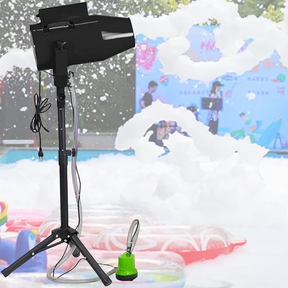 1000W Foam Machine, Holiday & Birthday Girls & Boys, Commercial Outdoor Foam Blaster for Party Events, Summer Water Toy with Adjustable Cannon (Black)