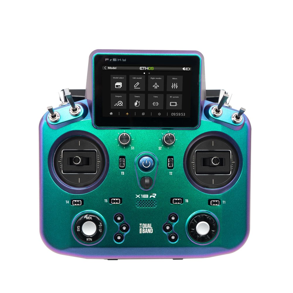 FrSky Tandem X18R Radio Controller, 24 Channels, 800x480 Touchscreen, Dual-Band RF Module (Glamor)