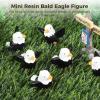 50 PCS Mini Resin Bald Eagle, Patriotic American Bird Miniatures, Wildlife Animal Statues for DIY Crafts, Resin Eagle Ornaments for Outdoor Garden, Lawn, Independence Day Party Decor view 3