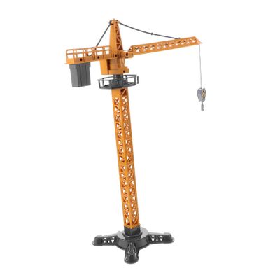 DOITOOL Slewing Crane Realistic Diecast Tower Crane Model for Boys Manual Operation for Fine Motor Skills Development for Construction Play Learning Activities