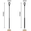 2Pcs Silicone Straw Cleaner Brush,9.84in Reusable Straw Cleaner with Bendable Steel Core,Extra Long Soft Bottle Brush for Clearing Metal Glass Straws,Cleaning Stanley Tumbler,Sippy Cups,9mm&6mm view 4
