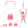 4-in-1 Toddler Swing Set & Baby Jumper and Bouncers, Heavy Duty Baby Swing Set with Foldable Metal Stand for Indoor & Outdoor, Suitable for Children 6 Months and Older, Easy to Assemble & Store view 1