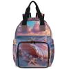 CNNINGYI Baby Diapers Bag Backpack, Waterproof Large Baby Bag for Mom Dad, Pink Seashell Starfish Ocean Beach Travel Diaper Bag Backpack, Newborn Essentials view 1