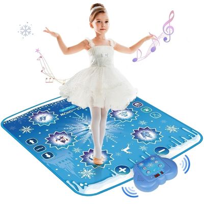 Humzo Frozen Toys Dance Mat for Girls  Bluetooth Light-Up Musical Floor Mat with 4 New Game Modes, Adjustable Volume, 2025 New Gift for Girls Ages 3-12 Birthday & Christmas