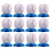 12pcs Baseball Centerpieces for Tables, Baseball Party Honeycomb Decoration Sports Themed Birthday Gameday Decors for Parties Table Toppers & Party Favors view 1
