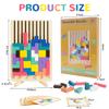 Ainiv Wooden Stacking Puzzle Toy, 3D Russian Block Puzzle, Wood Stacking Stress Toys, Montessori Educational Gift for Boys and Girls, Kids Wooden Puzzles for for Toddlers 3-6 Years view 2