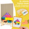Ainiv Wooden Stacking Puzzle Toy, 3D Russian Block Puzzle, Wood Stacking Stress Toys, Montessori Educational Gift for Boys and Girls, Kids Wooden Puzzles for for Toddlers 3-6 Years view 4