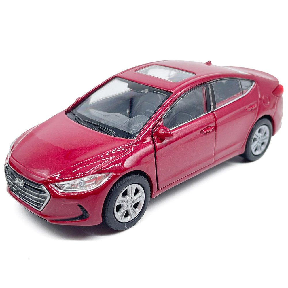1:36 Scale Elantra Toy Car Model Metal Diecast Toy Vehicle, Doors Open Pull Back, Toys for Boys 3 4 5 6 7 Year Old Toddler Kids Gifts, Men Collection, Home Office Dcor Cake Topper, Red