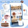 GAGAKU Wooden Coffee Machine Toy with Grinder15 pcs Wood Play Kitchen Accessories for Kids Non-Toxic Pretend Play Barista Set Learning Gift for Toddlers Girls Boys Ages 3+ view 4