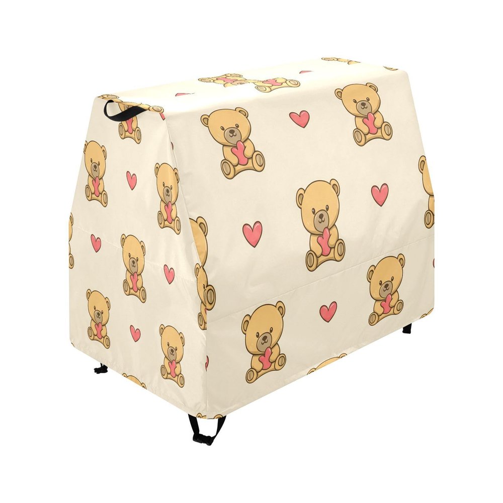 Qilmy Cute Bears Kids Water Table Cover, Waterproof Patio Table Covers for Outdoor Toddler Splash Tables, UV Resistant & Dustproof Play Table Protector, Cover Only