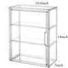 3 Tier Acrylic Display Case for Collectibles - Clear Magnetic Door Dustproof Showcase with 2 Movable Shelves for Action Figures, Fun-ko Pops, LE-GO view 3