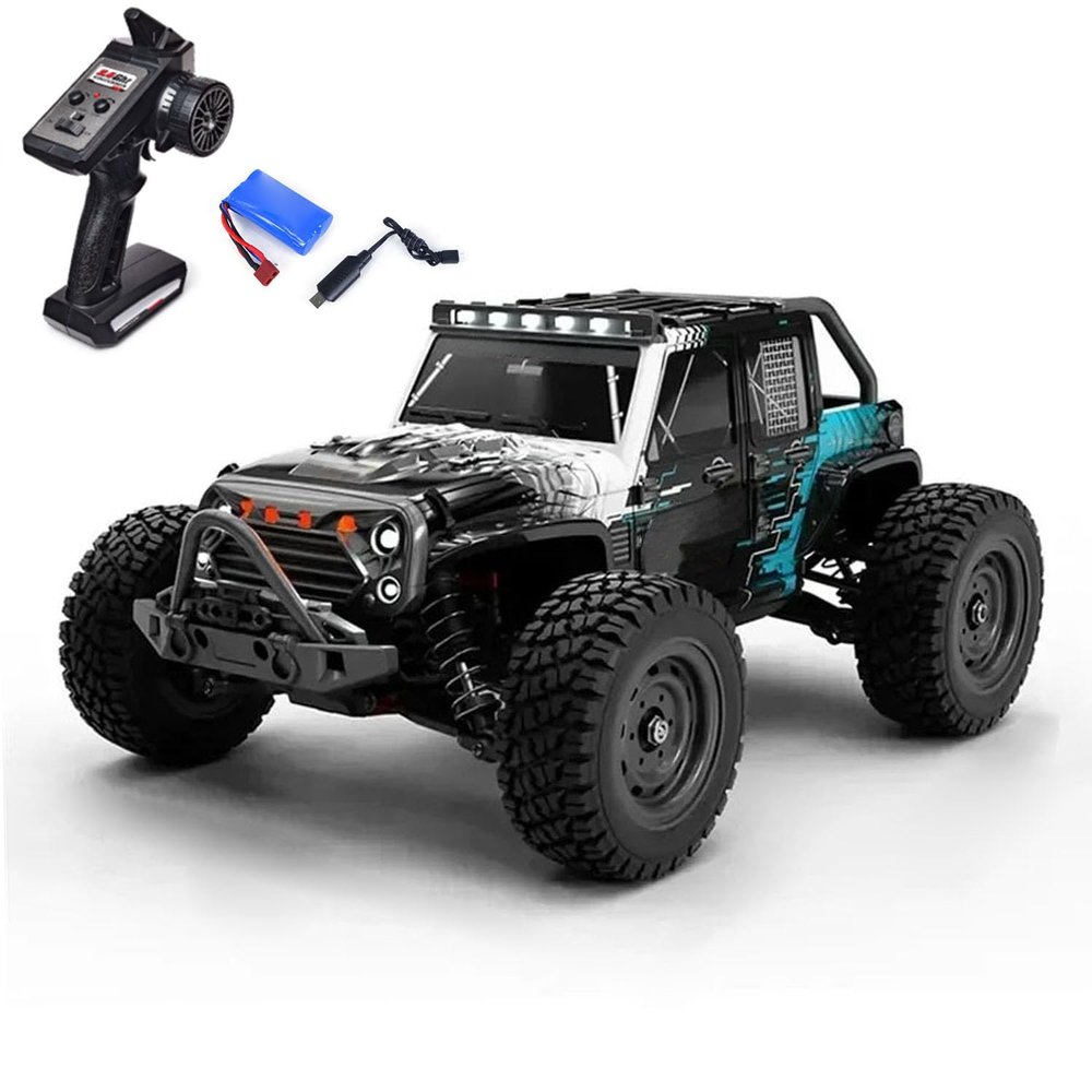 wheelfun PVC Shell Scy 16103Pro 1/16 AWD Remote Control Off Road Car 70Km/H High Speed Rc Model Vehicle Metal Cvd Front Drive Shaft Hobby Grade Model for Adult Hobby(Blue)