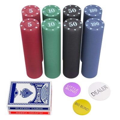 400Pc Numbered Fake Poker Chips Mahjong Chips 4g Light Weight Plastic Counting Chips Value Price Account Counters,Mini Trave Poker Blackjack Sets for Beginner,2 Decks Playing Cards Denominations Games