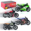 ACROFEK 4-Pack Motorcycle Toy for Kids - Pull Back Motorcycles with Sounds & Lights, 1:12 Scale Die Cast Friction Powered Toy Cars, Toys for 3 4 5 6 7 8 Year Old Kids, Birthday Gifts for Boys view 1