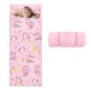 Kids Sleeping Bag Toddler Nap Mat with Removable Pillow, Large Foldable Sleeping Bag for Girls Boys, Easy Clean Slumber Bag with Double Zip for Camping School Preschool Daycare, 5924 inch view 1