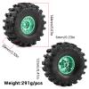 4Pcs RC 2.2 Beadlock 10-Spokes Wheel Rims & Rubber Crawler Tire for 1/10 RC Crawler Axial SCX10 RBX10 Wraith 90048 90018 Traxxas TRX4 (green) view 3