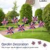 12Pcs 4th of July Patriotic Pinwheels American Flag Wind Spinners for Outdoor, Garden, Yard, Patio, Independence Day Decorations view 2