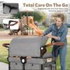 TODEFULL Wagon Stroller for 2 Kids, Foldable Kids Wagon Cart Featuring with Harnesses, Adjustable Double Push Handle, Removable Canopy, Snack Tray, Large Storage Bag, Gray view 3